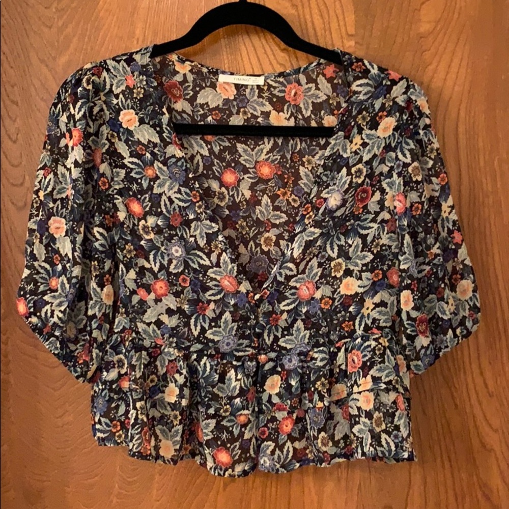 Paisley boho crop top